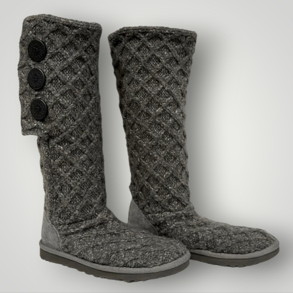 UGG Women’s Lattice Cardy Knit Boots - Picture 5 of 10